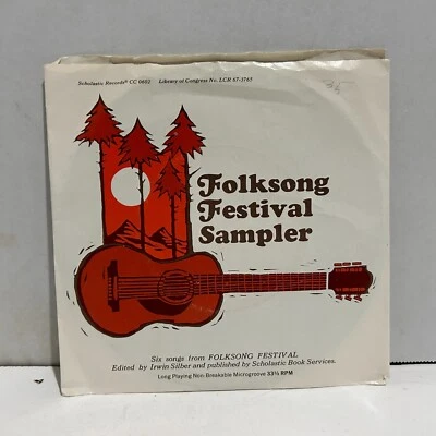 Folksong Festival Sampler 33 rpm 7" Single 1967 Scholastic Records CC-0602 VG+ - Image 1 of 4