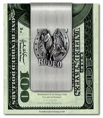 RODEO VAQUERO JINETE ACERO INOXIDABLE CLIP PARA DINERO PBR SIN PRECIO BASE JOYERÍA PARA HOMBRES DEPORTES TOROS Foto 1 de 4