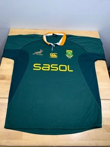 South Africa SA Rugby Sasol Canterbury Jersey Shirt Green Mens L #9766 - Picture 1 of 9