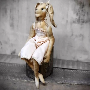 Vintage Künstlerhase 37 cm Kuschelhase Stoffhase Hase Handarbeit - Bild 1 von 2