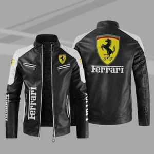 Nueva chaqueta de cuero sintético negra para motocicletas deportivas F para hombre - Imagen 1 de 3