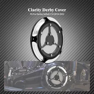 Cubierta negra Engine Derby apta para Harley Softail 114 Street Bob Breakout FXLRS - Imagen 1 de 13