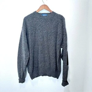 Pendleton 100% Pure Virgin Wool Brown Marbled Knit with Elbow Patches Men's XL - Picture 1 of 5