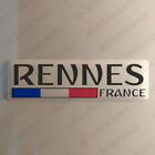 Rennes France Autocollant 120x30mm Drapeau 3D Adhésif Relief Autocollants