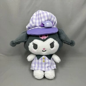 Lindo peluche coleccionable Sanrio Kuromi rosa guinga 9 pulgadas - Imagen 1 de 5