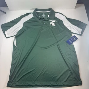 Michigan State Spartans Pro Edge By Knights Apparel Mens XL Green Polo Shirt - Picture 1 of 6