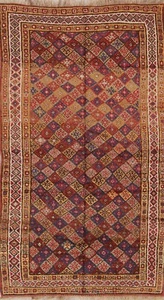 Antique Tribal Geometric Moroccan Oriental Area Rug Hand-knotted Wool Carpet 5x8 - Picture 1 of 12