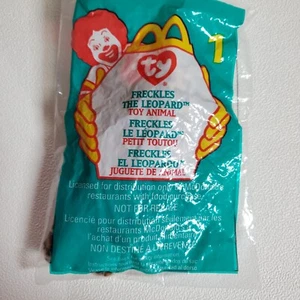 McDonald's Happy Meal Toy ty Teenie Beanie # 1 FRECKLES THE LEOPARD NIP 1999 - Picture 1 of 9