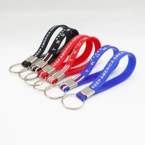 LOTE DE 24 PIEZAS Brazalete Silicona Trump Election 2020 Llavero Pulsera - Imagen 1 de 2