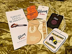 Gibson Custom Shop Warranty Card + 5 Hang Tags 4A '59 Les Paul R5 R6 R7 R8 R9 R0 - Picture 1 of 8