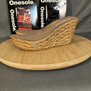 Sandalias de alpargata con cuña con suela para mujer 6/37 tostadas intercambiables para el torso zapatos - Imagen 1 de 11