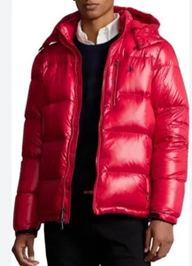 Polo Ralph Lauren The Gorham Glossed 650 Fill Power Down Jacket Rosso TG 3XLT Nuovo con etichette - Foto 1 di 12