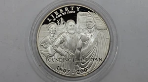 Moneta Argento 1 Dollaro 2007 US PROOF - 400° Anniversario Jamestown - KM#405 - Foto 1 di 4