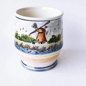 Holland Windmill Country Vase Deft Poly Handpainted Numbered (su1) - Picture 1 of 6
