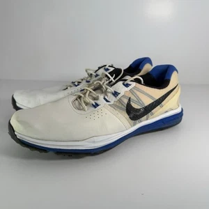 Nike Lunar Control 3 Men 10.5 Golf Shoes White Blue Lunarlon *Need New Spikes* - Bild 1 von 14