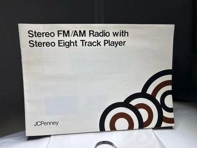 Винтажный 8-дорожечный кассетный плеер бумбокс Penney 851-0596 руководство пользователя AM/FM - Изображение 1 из 4