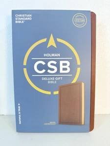 Holman CSB Deluxe Gift Bible Christian Standard Bible Brown LeatherTouch Cover - Imagen 1 de 11