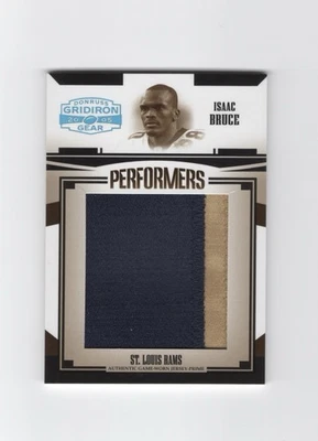 2005 Donruss Gridiron Gear - Performers Isaac Bruce Jumbo Jersey Patch GAME WORN - Image 1 of 2