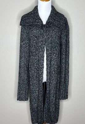 Calvin Klein Jeans womens black/gray speckled duster cardigan sweater size L. - Image 1 of 4
