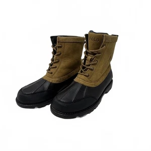 Polo Ralph Lauren Boys Duck Boots Brown and Black Sz 6 EU 39 - Picture 1 of 8