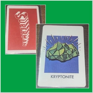 VINTAGE 1966 IDEAL SUPERMAN ๐ฅ KRYPTONITE CARD GAME PLAYING CARD ROOKIE RARE - Picture 1 of 3