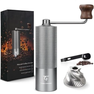 Manual Coffee Grinder with Stainless Steel Conical Burr. Aluminum Shell Hand ... - Picture 1 of 8