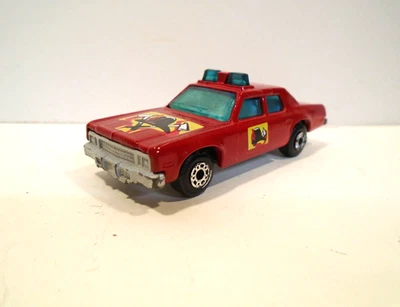 Matchbox Superfast Plymouth Gran Fury Fire Chief Car - Custom Lesney England - Image 1 of 4