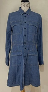 Madewell Denim Utility Shirtdress Long Sleeve Size 6 - Picture 1 of 6