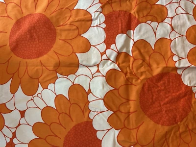 Ikea KRANSMALVA Majsol 70s Retro Vibes Big Orange Flowers Floral Pillowcase NWOT - Image 1 of 4