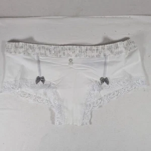 FOXERS White Boyshort Panties with Lipstick Pocket NEW - Picture 1 of 9