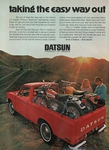 Camioneta Datsun Li'l Hustler 1971 vintage anuncio impreso - Imagen 1 de 1