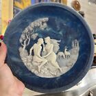 Decorator Plate Sculptured Lapis Blue Incolay Cameo Stone The Voyage Of Ulysses