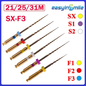 Dental Endodontic Rotary Files X-Pro Gold Taper NITI Endo Files 21/25/31MM 6Pcs - Picture 1 of 36