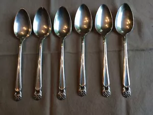 6 -1847 Rogers Bros Silverware ETERNALLY YOURS Silverplate Teaspoons - Picture 1 of 4