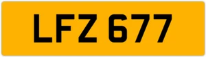LFZ 677 L 3x3 DATELESS PRIVATE NUMBER PLATE LEE LOU LUKE LUCY LEO LISA LIAM LEN - Picture 1 of 1