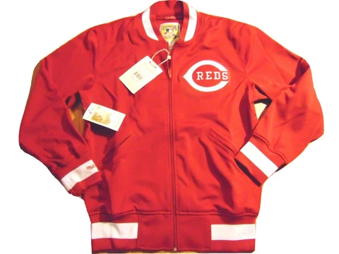 MITCHELL NESS MLB CINCINNATI REDS 1988 TAILORED FIT BP TRACK JACKET SIZE 44 L Cover