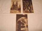 Lot Of 3 Post Cards Westminster Abbey, West Front, Henry Vii Chapel, Tomb F/S