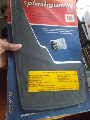 NOS 1 Pair Powerflow Splashguards, designed to fit Ford Cars, see list in photos - Image 1 of 4