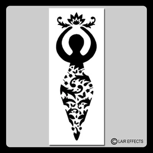 5 X 12-inch Floral Wiccan Goddess STENCIL Decorative/Wicca/Pagan/Nature/Flowers - Picture 1 of 5