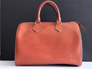 Bolso de Mano Louis Vuitton Speedy 25 Epi Cuero Kenia Marrón Usado con Llaves Cadena - Imagen 1 de 14