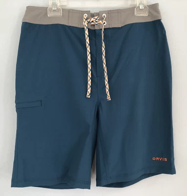 Boardshort Orvis Jackson de secado rápido camuflado verde azulado 9" entrepierna talla mediana nuevo con etiquetas Foto 1 de 4