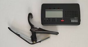 Kyser  Capo and Korg Tuner Lot Set Black Tested and Working Guitar Tuning   Play