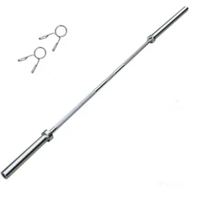 Olympic Barbell 7ft 20kg - Chrome avec 2 colliers à ressort à dégagement rapide - Photo 1/1