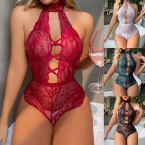 Women's Sexy Lingerie Sleepwear Babydoll Underwear Lace Dress G-String Nightwear - Picture 1 of 115