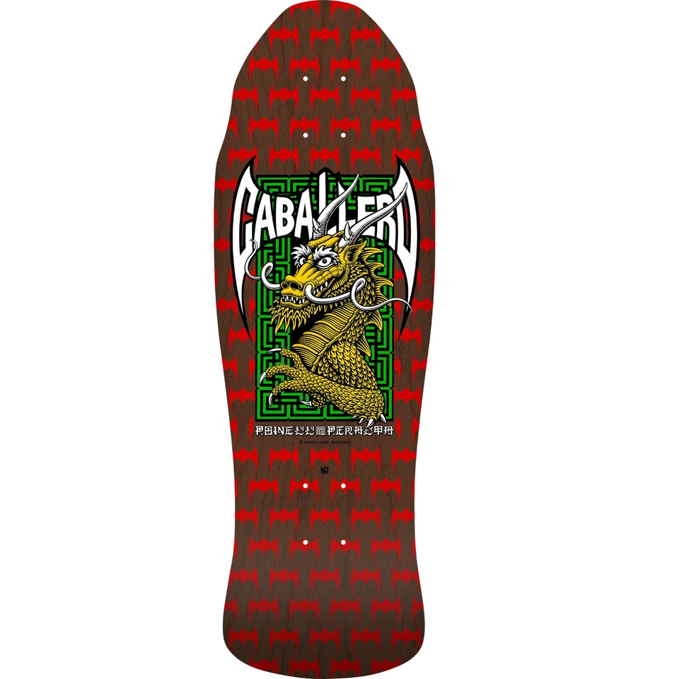 Powell Peralta Steve Caballero Street Reissue Skateboard Deck 9.625" Red/Brown