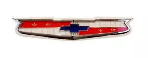 56 Chevy 6-Cylinder Hood Emblem & Bezel Trim Parts Brand 1956 Chevrolet New - Picture 1 of 4