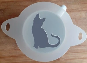 110mm Cat Stencil 190 micron Mylar Coffee/cookie duster - Picture 1 of 3