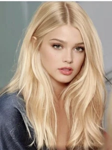 Ombre Honey Golden Blonde Layered Cut 100% Human Hair Lace Front Wigs 13x4 - Picture 1 of 5