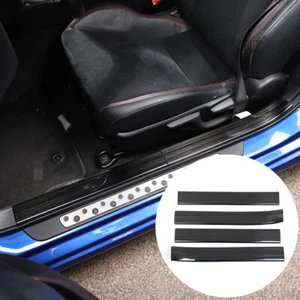 4x Built-in Door Threshold Strip Stainless Steel For Toyota 86 /Subaru BRZ 12-20 - Picture 1 of 12