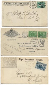 3 San Francisco Murrieta CA Werbung Cover Palace Hotel Manx Brunnenhaus - Bild 1 von 2